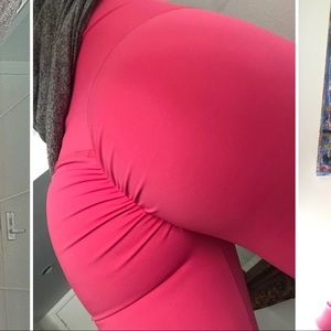 Abs2bFitness Flex Pink scrunch booty legging size small
